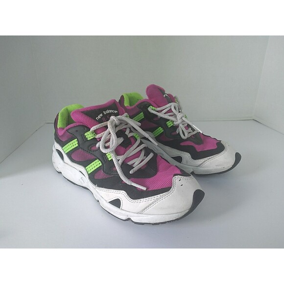 New Balance Athletic Sneakers Pink White Green Retro Running Training Shoes‎ main image 4